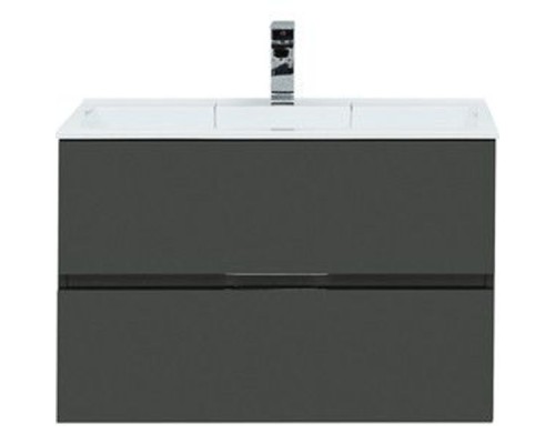 Комплект мебели для ванной Aquanet Алвита 80 241387 подвесной Серый антрацит