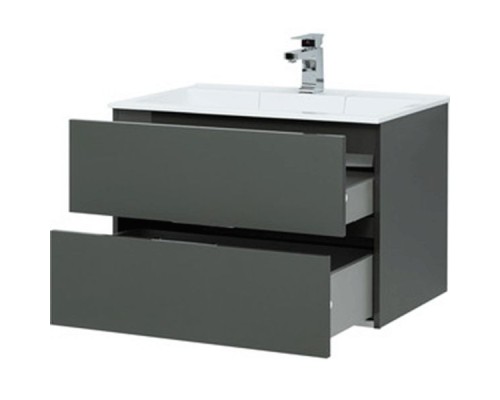 Комплект мебели для ванной Aquanet Алвита 80 241387 подвесной Серый антрацит