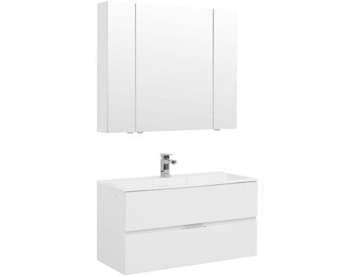 Комплект мебели для ванной Aquanet Алвита 100 237360 подвесной Белый