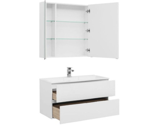 Комплект мебели для ванной Aquanet Алвита 100 237360 подвесной Белый