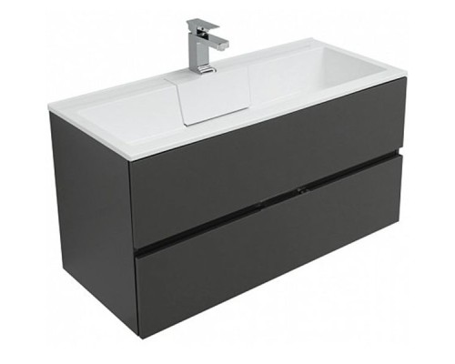 Комплект мебели для ванной Aquanet Алвита 100 241397 подвесной Серый антрацит
