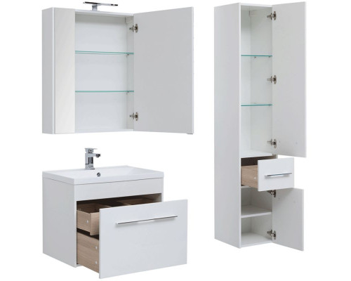 Комплект мебели для ванной Aquanet Августа 75 225246 подвесной Белый