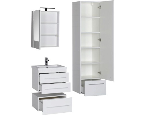 Комплект мебели для ванной Aquanet Нота 58 230291 подвесной Белый
