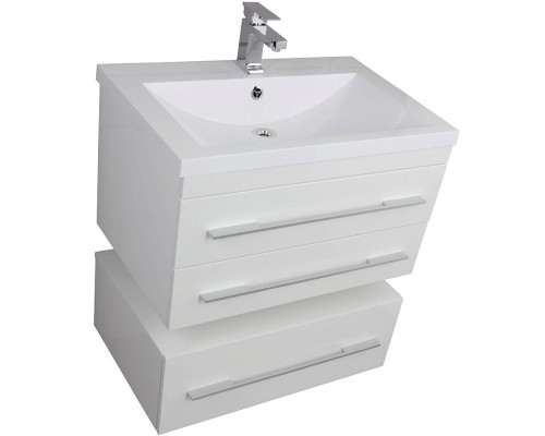 Комплект мебели для ванной Aquanet Нота 75 231060 подвесной Белый глянец