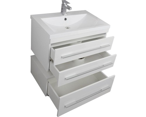 Комплект мебели для ванной Aquanet Нота 75 231060 подвесной Белый глянец