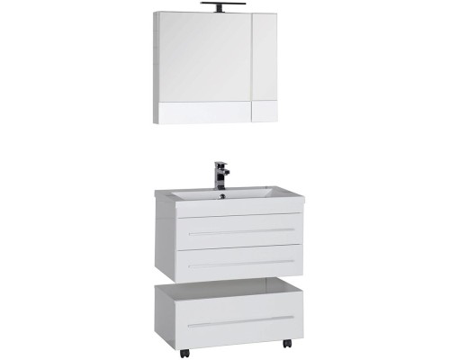 Комплект мебели для ванной Aquanet Нота 75 231060 подвесной Белый глянец