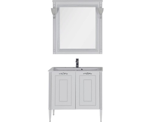 Комплект мебели для ванной Aquanet Паола 90 182133 Белый Серебро