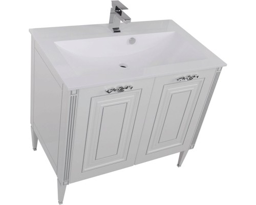 Комплект мебели для ванной Aquanet Паола 90 182133 Белый Серебро