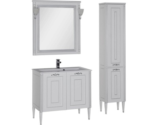 Комплект мебели для ванной Aquanet Паола 90 182133 Белый Серебро