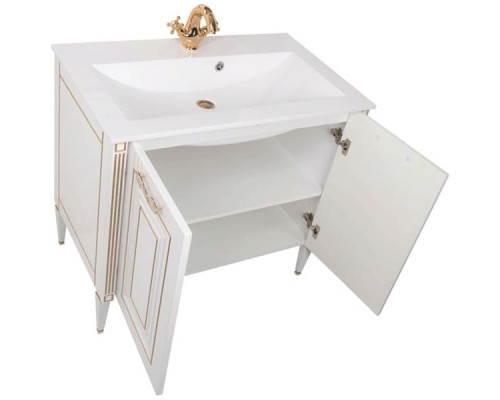 Комплект мебели для ванной Aquanet Паола 90 187844 Белый Золото