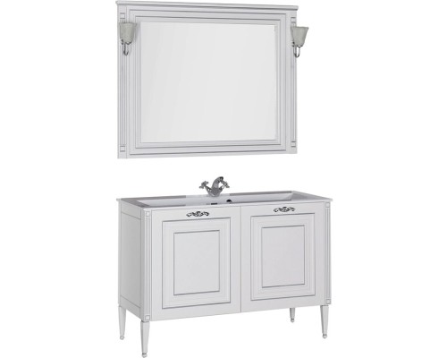 Комплект мебели для ванной Aquanet Паола 120 182131 Белый Серебро