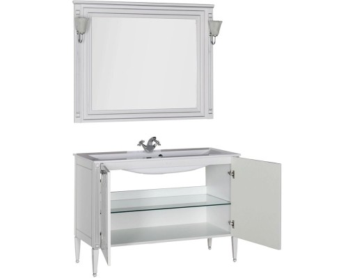 Комплект мебели для ванной Aquanet Паола 120 182131 Белый Серебро
