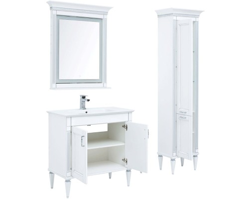 Комплект мебели для ванной Aquanet Селена 90 233126 Белый Серебро