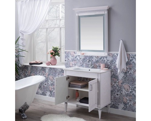 Комплект мебели для ванной Aquanet Селена 105 233125 Белый Серебро