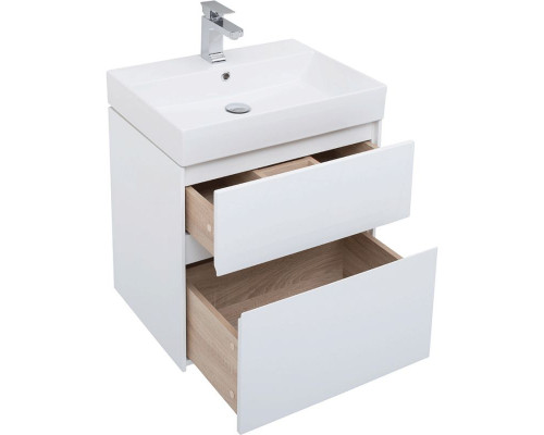 Комплект мебели для ванной Aquanet Бруклин 60 207803 подвесной Белый глянец