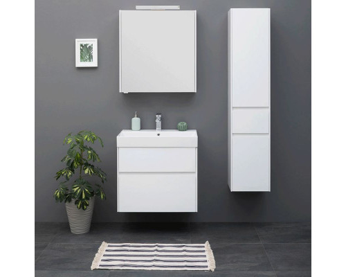 Комплект мебели для ванной Aquanet Бруклин 60 207803 подвесной Белый глянец