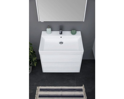 Комплект мебели для ванной Aquanet Бруклин 60 207803 подвесной Белый глянец