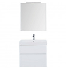 Комплект мебели для ванной Aquanet Бруклин 70 207804 подвесной Белый глянец