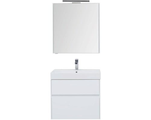 Комплект мебели для ванной Aquanet Бруклин 70 207804 подвесной Белый глянец