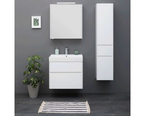 Комплект мебели для ванной Aquanet Бруклин 70 207804 подвесной Белый глянец