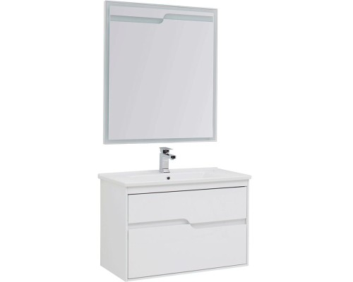 Комплект мебели для ванной Aquanet Модена 85 199305 Белый глянец