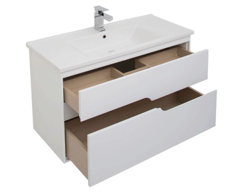 Комплект мебели для ванной Aquanet Модена 100 199303 Белый глянец