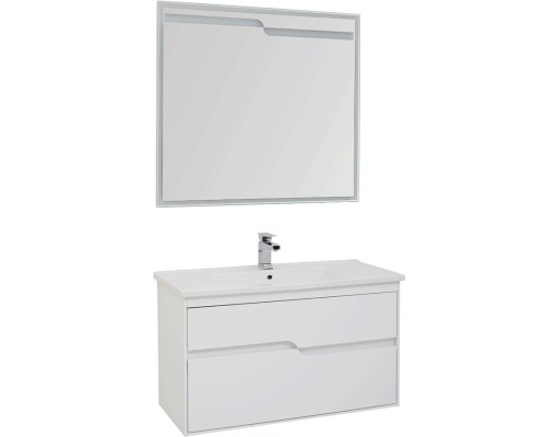 Комплект мебели для ванной Aquanet Модена 100 199303 Белый глянец