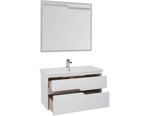 Комплект мебели для ванной Aquanet Модена 100 199303 Белый глянец