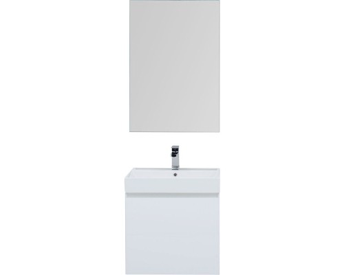 Комплект мебели для ванной Aquanet Йорк 60 203642 подвесной Белый глянец