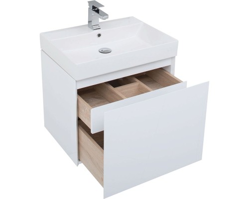 Комплект мебели для ванной Aquanet Йорк 70 203643 подвесной Белый глянец