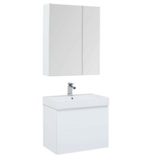 Комплект мебели для ванной Aquanet Йорк 70 203643 подвесной Белый глянец