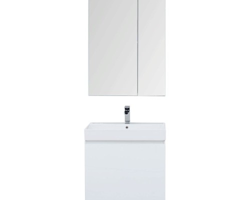 Комплект мебели для ванной Aquanet Йорк 70 203643 подвесной Белый глянец