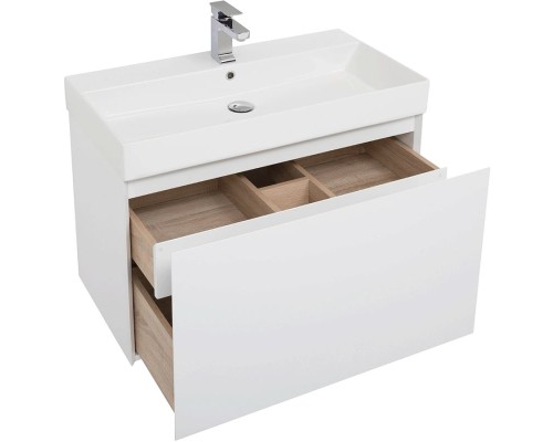 Комплект мебели для ванной Aquanet Йорк 85 203644 подвесной Белый глянец