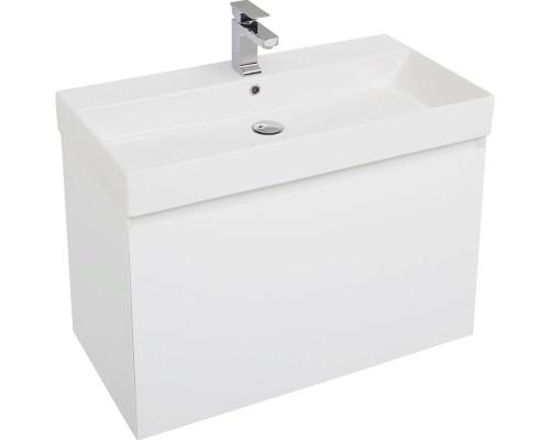 Комплект мебели для ванной Aquanet Йорк 85 203644 подвесной Белый глянец