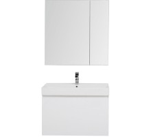 Комплект мебели для ванной Aquanet Йорк 85 203644 подвесной Белый глянец