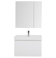 Комплект мебели для ванной Aquanet Йорк 85 203644 подвесной Белый глянец