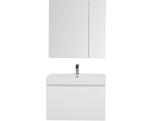 Комплект мебели для ванной Aquanet Йорк 85 203644 подвесной Белый глянец
