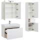 Комплект мебели для ванной Aquanet Йорк 85 203644 подвесной Белый глянец