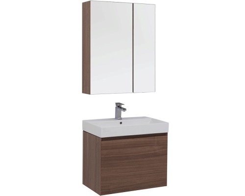 Комплект мебели для ванной Aquanet Нью-Йорк 70 211660 подвесной Шпон Орех