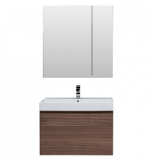 Комплект мебели для ванной Aquanet Нью-Йорк 85 211661 подвесной Шпон Орех