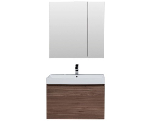 Комплект мебели для ванной Aquanet Нью-Йорк 85 211661 подвесной Шпон Орех