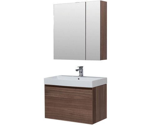 Комплект мебели для ванной Aquanet Нью-Йорк 85 211661 подвесной Шпон Орех