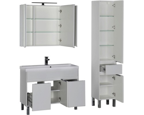 Комплект мебели для ванной Aquanet Латина 100 179841 Белый