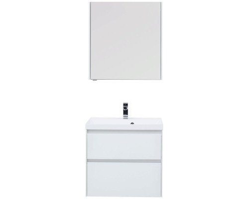 Комплект мебели для ванной Aquanet Гласс 70 240464 подвесной Белый