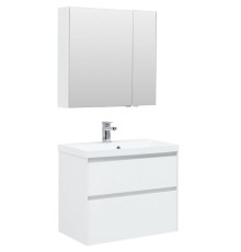 Комплект мебели для ванной Aquanet Гласс 80 240465 подвесной Белый