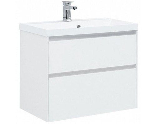 Комплект мебели для ванной Aquanet Гласс 80 240465 подвесной Белый
