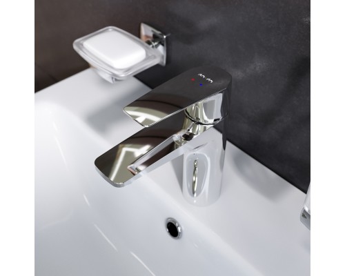 Комплект мебели для ванной AM.PM Gem S 60 BK91GC Светлый дуб со смесителем для раковины и аксессуарами