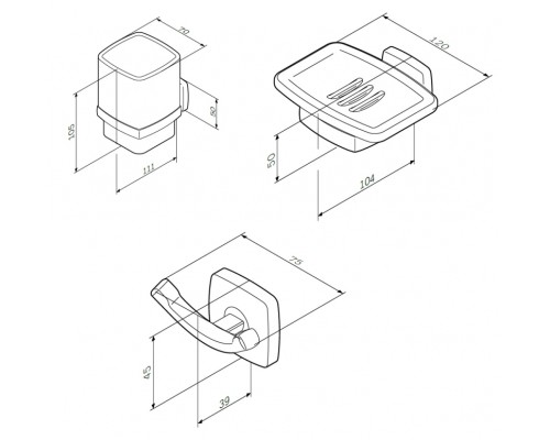 Комплект мебели для ванной AM.PM Gem S 60 BK91GC Светлый дуб со смесителем для раковины и аксессуарами