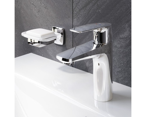 Комплект мебели для ванной AM.PM Gem S 75 BK91GF Белый со смесителем для раковины и аксессуарами