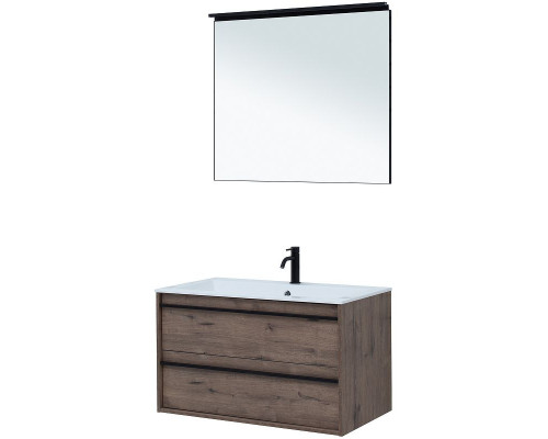 Комплект мебели для ванной Aquanet Lino 90 271958 подвесной Дуб Веллингтон